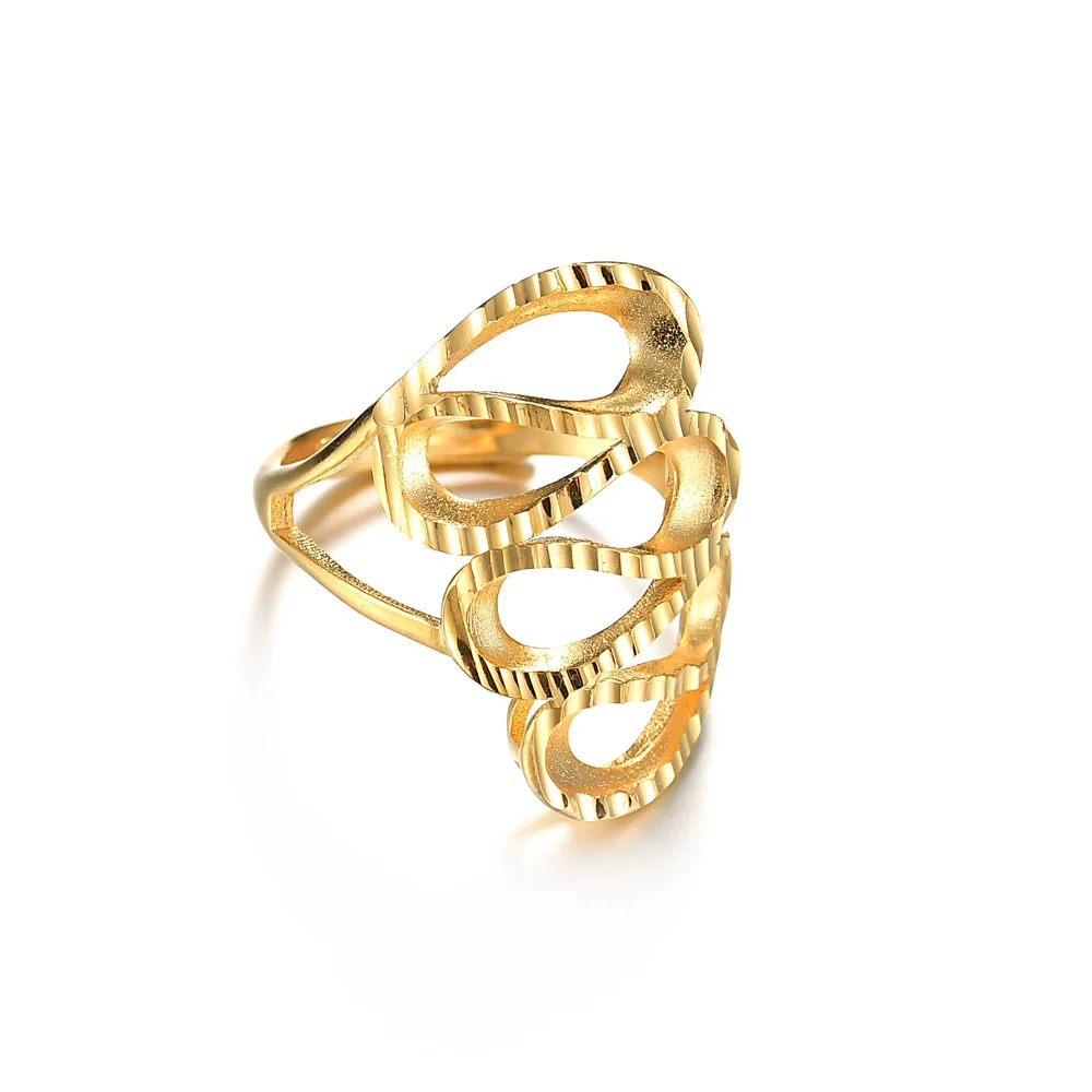 MeMolissa Ethiopian Geometric Ring Gold Color for Women Men Simple Rings African/Arabian/Asian/Middle East Jewelry Wedding Gift | Украшения