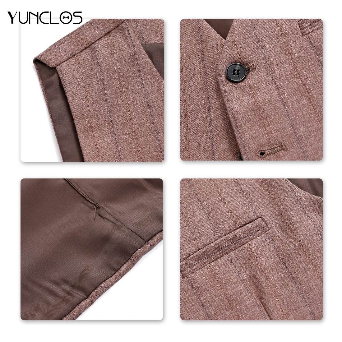 Жилет YUNCLOS мужской однобортный для свадьбы деловой формальный|Костюмные жилеты| |