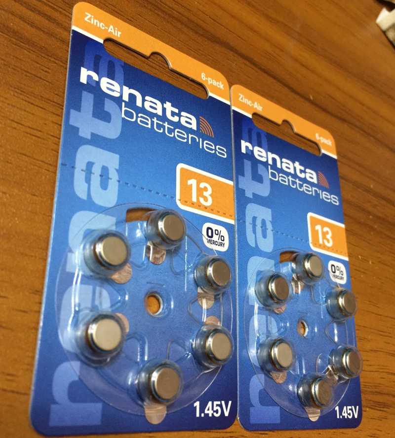 60 шт. Renata Maratone размера плюс ZA13 PR48 Zinc Air 1 45 в 10 упаковок (60 батарей) | Электроника