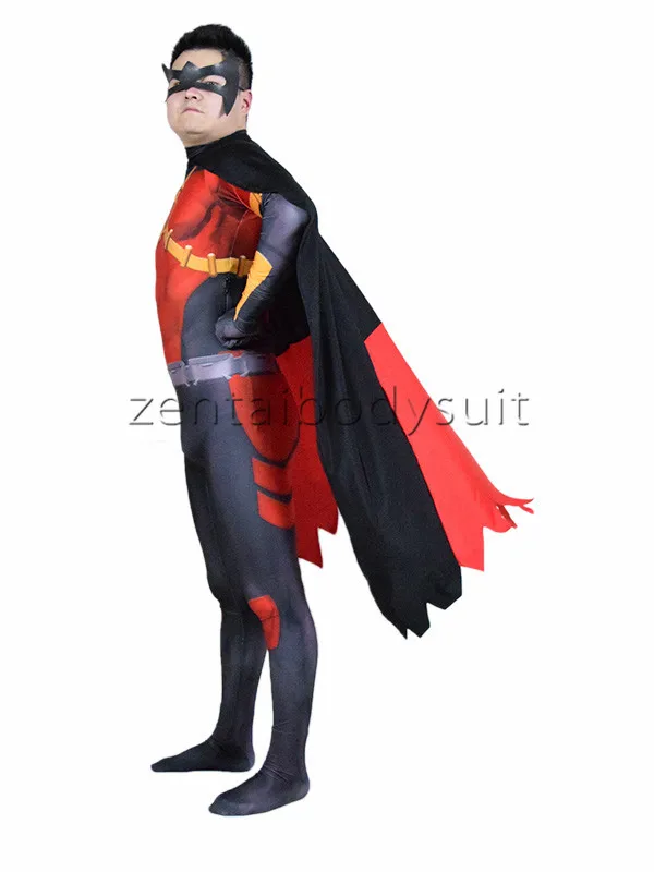 Новый 52 красный Робин Косплей Костюм Хэллоуин вечерние колготки zentai костюм |