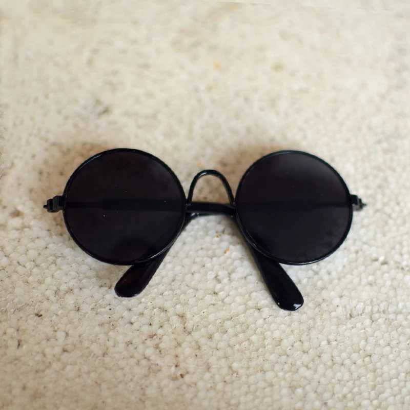 Black Frame Black Солнечные очки для домашних животных, собачьи очки для глаз, кошачьи очки, маленькие собачьи очки, реквизит для фотографий, аксессуары для животных принадлежности для маленьких собак - Цвет: Black Frame Black