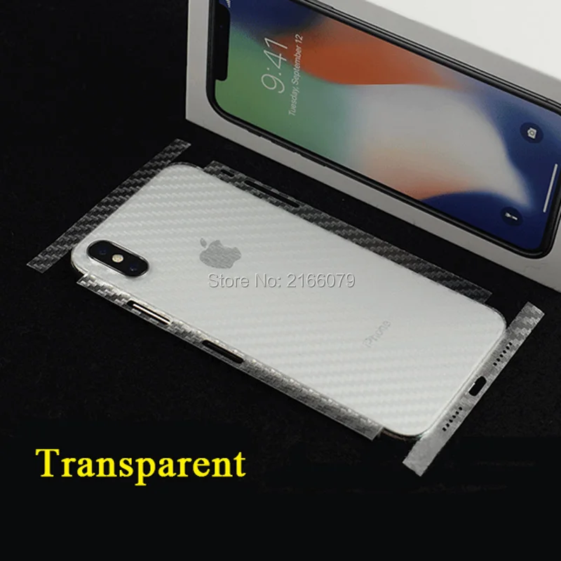 For Apple iPhone X / Xs Max New Back Cover Decal Rear Skin 3D Carbon Fiber Phone Protective Sticker Film (Not a Case) |