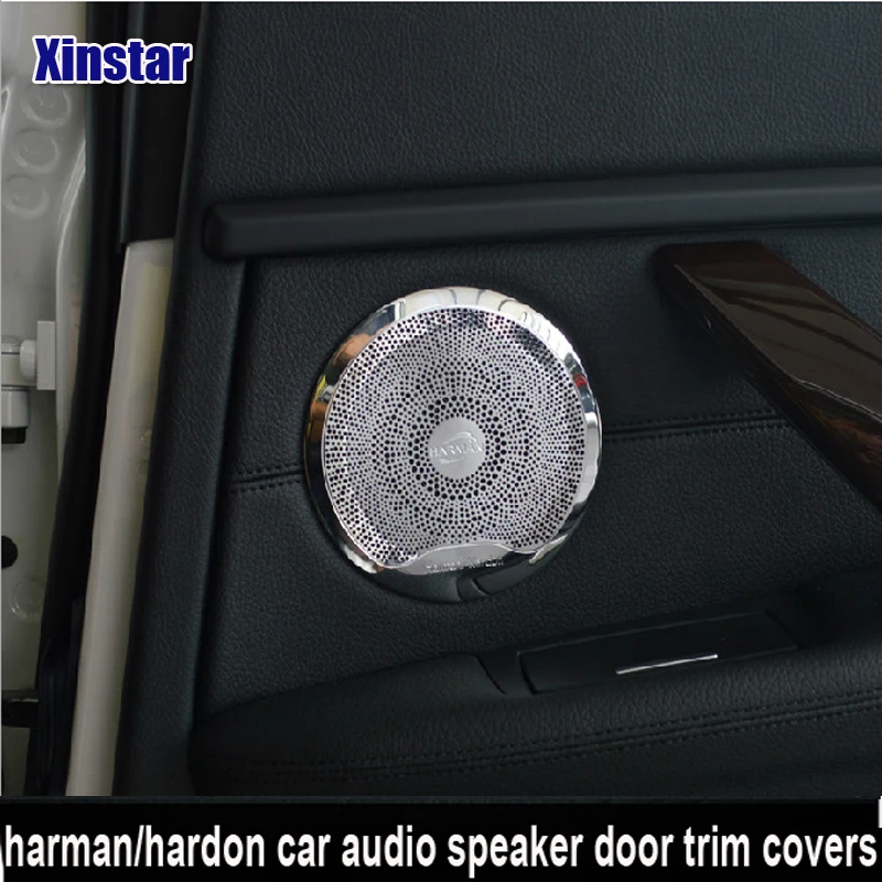 4 шт. нержавеющая сталь harman/тяжело car audio спикер ДВЕРИ ОТДЕЛКОЙ Чехлы для bmw Новый 3