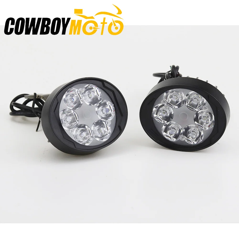 Universal Motorcycle Motocross LED Headlight Mirror Mount Driving Fog Spot Light For Pot Dirt Bike Honda Yamaha Suzuki Kawasaki |