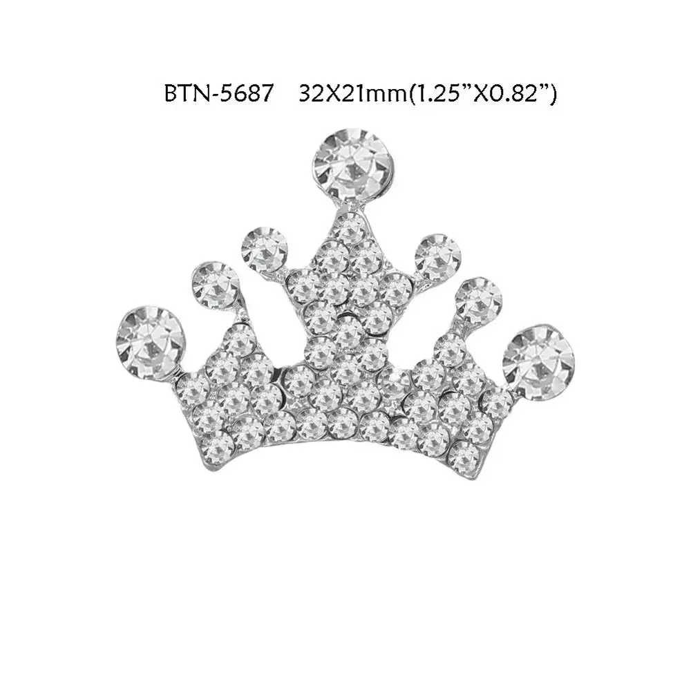 2pieces BTN-5687 Пуговицы с жемчугом и стразами, пряжка с плоской задней частью, украшение для рукоделия, бант для волос, цветок, 2 шт./ - Цвет: 2pieces BTN-5687