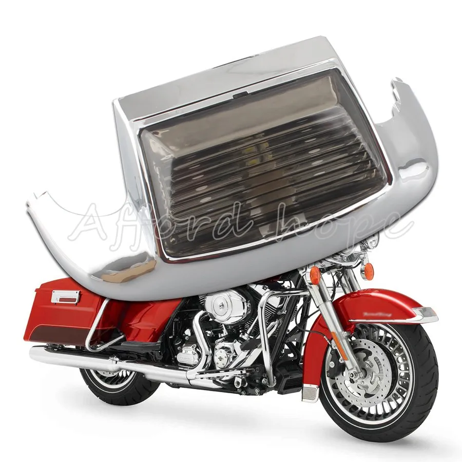 Kostenloser Versand ABS Chrome Smoke Vorderen Kotflügel Spitze FÜHRTE Licht für Harley FLHTCU FLSTC FLHT FLHRC Klassische Kotflügel Trim Fahren licht