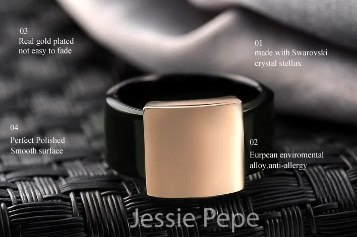 Jessie Pepe Italina,, широкое кольцо Anel, розовое золото, высокое качество, вечерние ювелирные изделия, большой размер, полный размер# JP13611