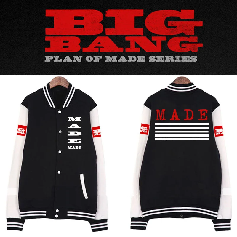 K-pop World tour around bigbang сделано dragon sun тот же бейсбольный костюм мужские и женские