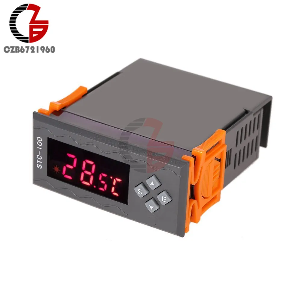 STC 100 DC 110V 240V 220V 10A светодиодный цифровой Дисплей Температура Термостат Регулятор