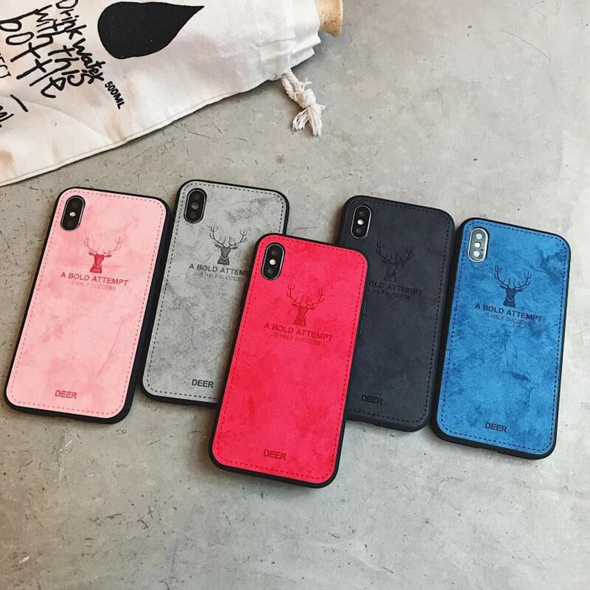 Silicone Cases For Samsung A6 Plus 2018 A9 Star Lite Galaxy Note 9 8 S9 S8 S7 Edge Soft Case Cloth Fabric Deer Bat Covers |