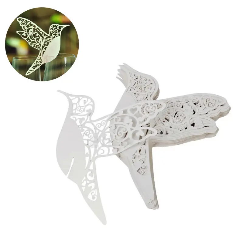 50 шт./лот забавные сделай сам чашки с летающими птицами Бокалы Вино свадебные