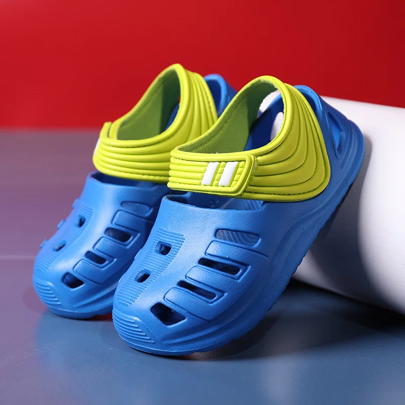 Детские мюли и сабо летние сандалии на плоской подошве для мальчиков девочек