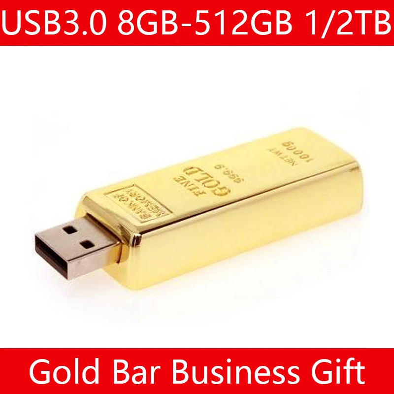 Usb флеш накопитель 512 ГБ новейший дизайн слиток Золотой стержень USB 3 0 карта памяти