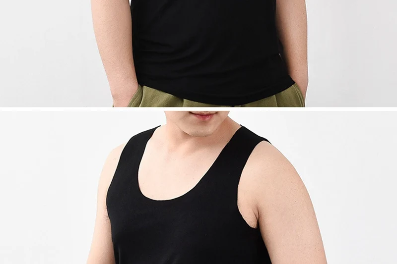 Большие размеры 7XL 8XL модал бесшовные для мужчин s майка с круглым вырезом без рукавов сплошной белый серый черный 5XL 6XL эластичные тонки
