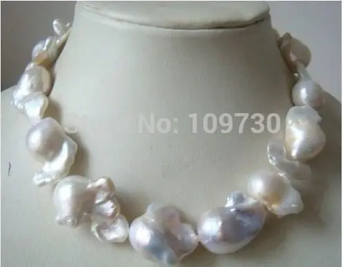 Драгоценность 003929 натуральное Австралийское Южно-Морское ожерелье с белым