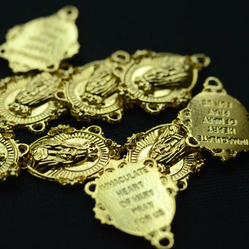 Посеребренные Золотые Старинные Бронзовые четки католические религиозные