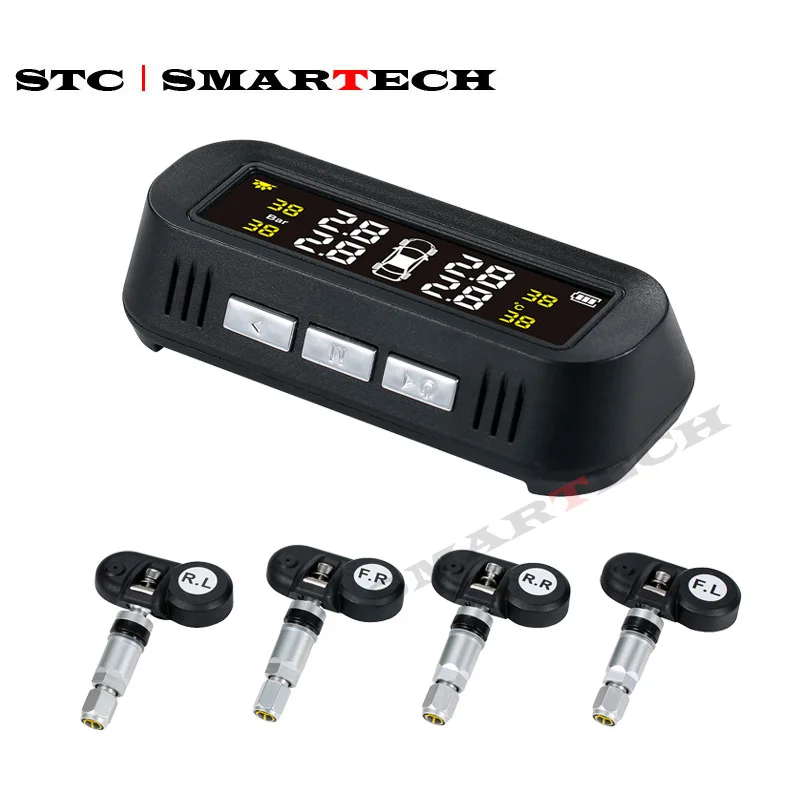 SMARTECH Solar Car tpms система контроля давления в шинах датчик с ЖК дисплеем