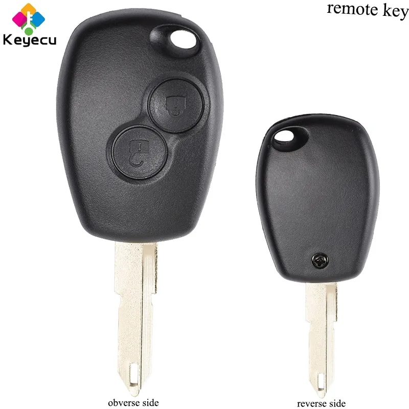 Запасной дистанционный ключ KEYECU для автомобиля 2 кнопки чип PCF7946 и лезвие NE73 433 МГц
