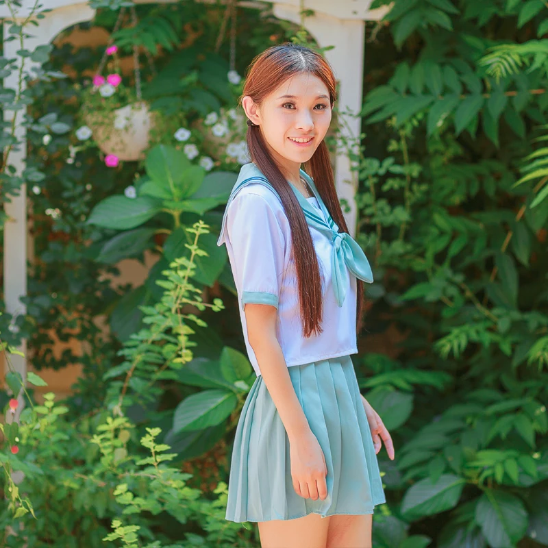 Подростковая форма для старшей школы девочек удобная униформа топ + юбка костюм