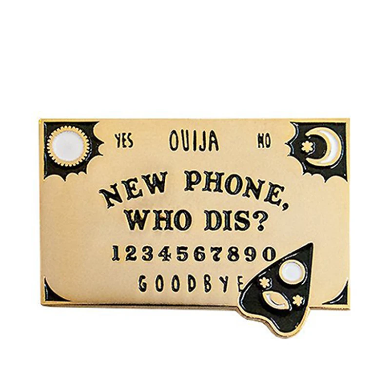 Ouija доска эмалированная булавка Очаровательная плоская брошь Солнце Луна значок
