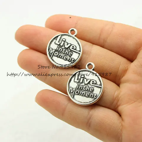 Sweet Bell 30 шт./лот Круглые Подвески с буквенным шармом 20*24 мм антикварные металлические ювелирные изделия компоненты и фурнитура 4A603