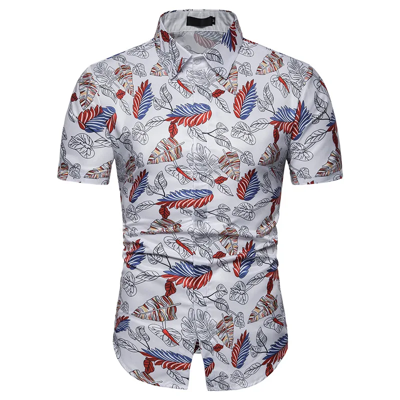 

3D Floral Print Short Sleeve Shirt Men 2021 Brand New Summer Beach Hawaiian Shirt Mens Streetwear Casual Shirts Camisa Masculina