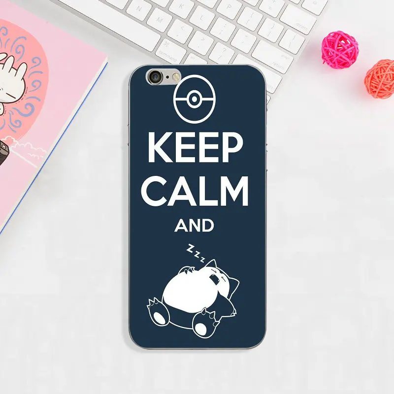 Мультфильм Snorlax Pokemons Мягкие силиконовые чехлы на мобильный телефон из ТПУ для iPhone