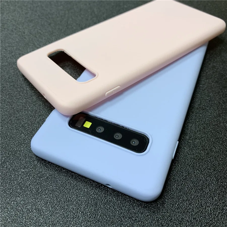 Матовый чехол карамельного цвета из ТПУ для Samsung Galaxy S10 Plus S10e S8 S9 Note 9 8 5 A7 2018 M10 M20 S7edge