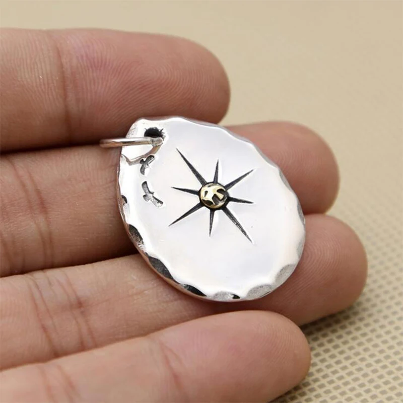 Уличная культура Hippop Feather Eagle Sun Ray Pendant 100% настоящее серебро 925 для мужчин и женщин ожерелье ювелирные изделия 2021 P39.