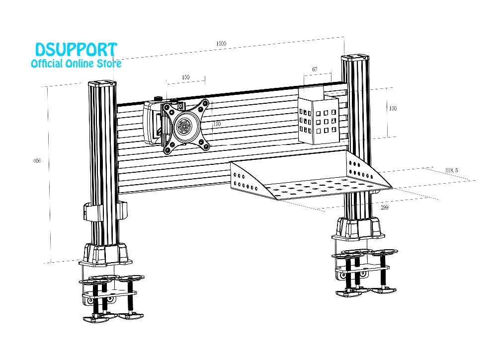 Новинка 2017 года алюминиевый ЖК монитор настольные крепления подвижный экран