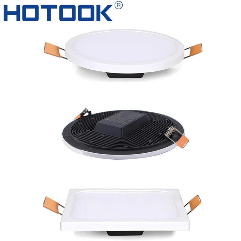 NEW Flat LED Panel light Super thin recessed Downlight Square Round for home Kitchen 30W 22W 16W 8W integrated driver Free Ship | Освещение