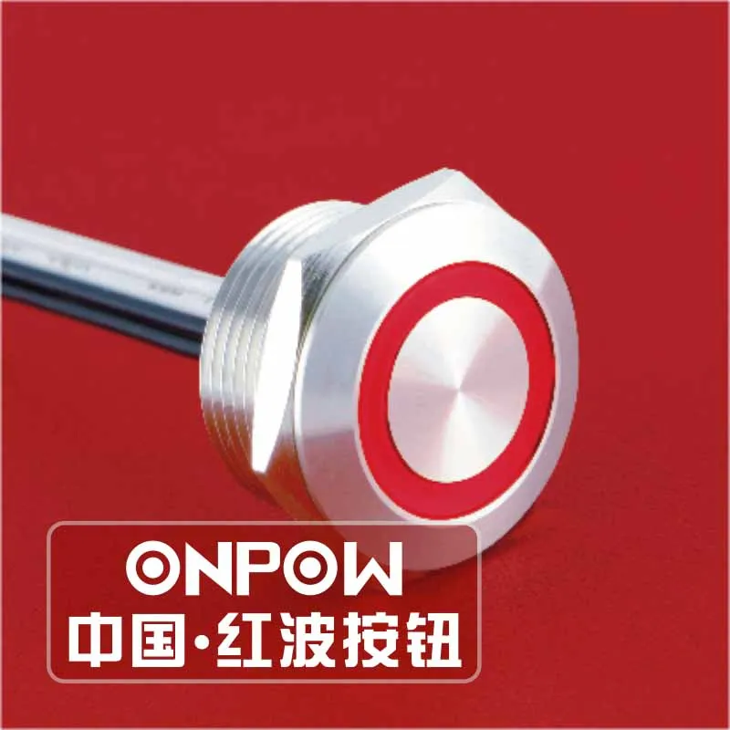 ONPOW 19 мм микро Путешествия мгновенный IP65 кольцо LED из нержавеющей стали металла