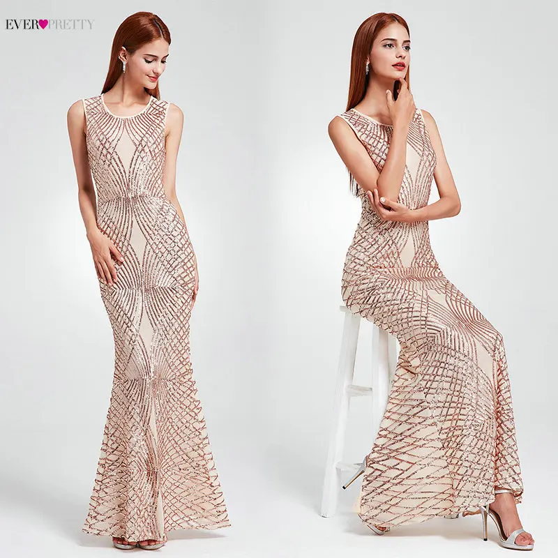 Серое кружево Русалка Вечерние платья Ever Pretty Sparkle V вырез элегантный персиковый воротник длинное вечернее платье халат longue