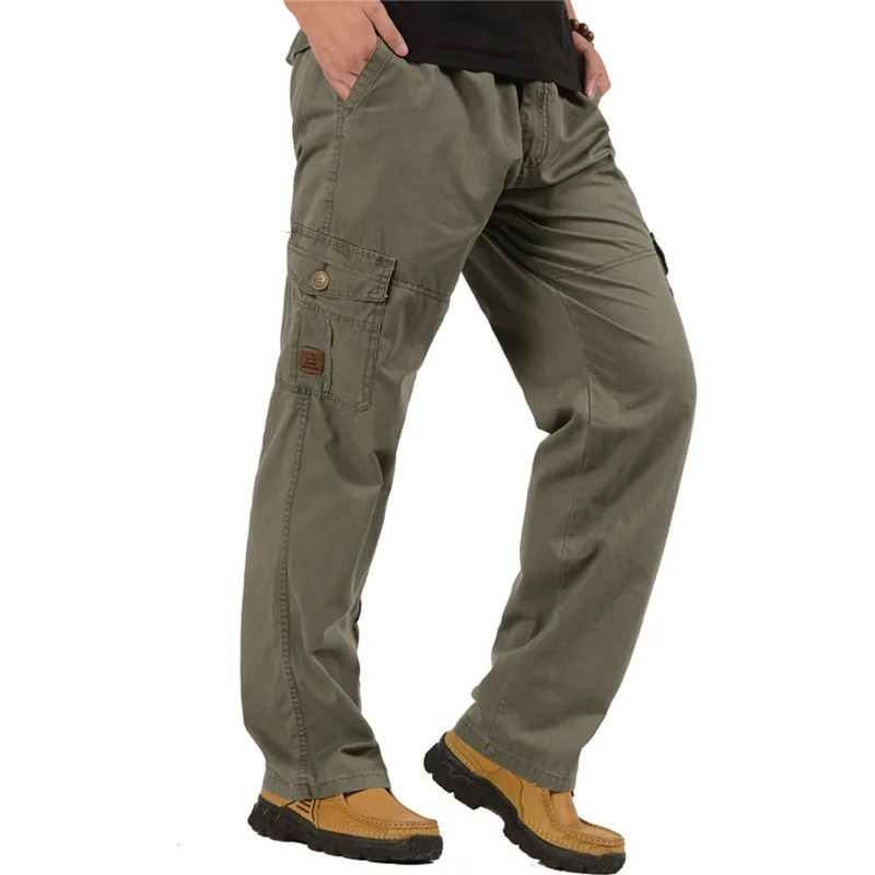

2022 New Men Fashions Pants 100%Cotton Men jogger Men Trousers Casual Cargo Pants Overalls Men Plus Size Army Pants Homme Pants