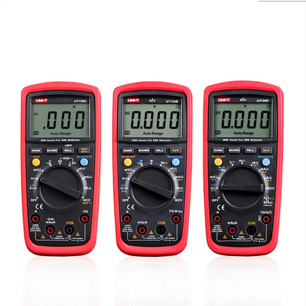UNI T UT139A UT139B UT139C Цифровой мультиметр true rms цифровой ac/dc Напряжение Ток ЖК дисплей