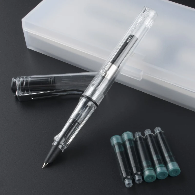 Jinhao 599A Высококачественная пластиковая перьевая ручка 0 38 мм с очень тонким