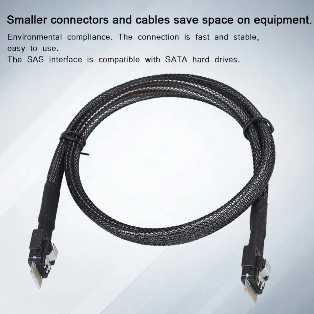 Cabledeconn SAS 38P SFF-8654 серверный жесткий диск HDD кабель для передачи данных 0 5 м-1 м |