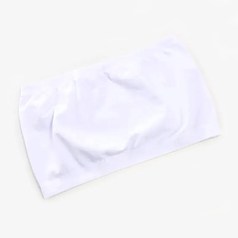 white top Летние Бюстгальтеры без бретелек для женщин, бесшовное эластичное мягкое нижнее белье, однотонный невидимый бюстгальтер, нижнее белье - Цвет: white top