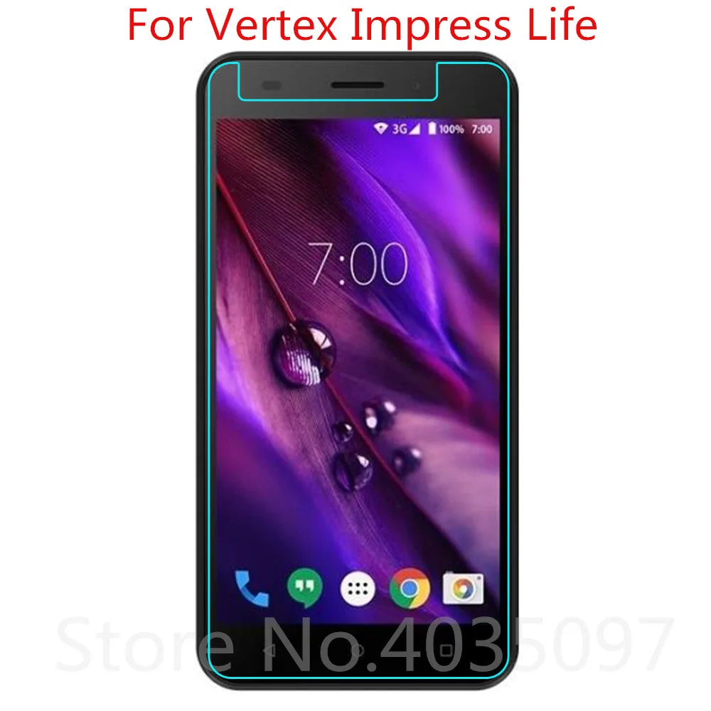 2.5D 9H Glass For Vertex Impress Life Screen Protector Tempered Anti-Scratch Protective Film | Мобильные телефоны и