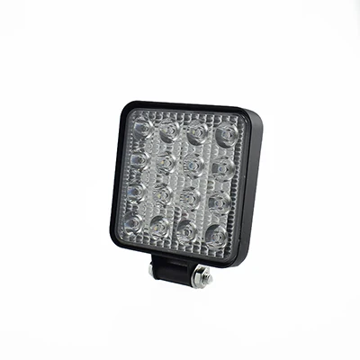 1pcs-48w-square lamp 12 В 48 Вт Автомобильная вспомогательная лампа прожектор автомобильный точечный рабочий свет бар 6000 К супер яркий свет крыши автомобильные вспомогательные фары - Color: 1pcs-48w-square lamp