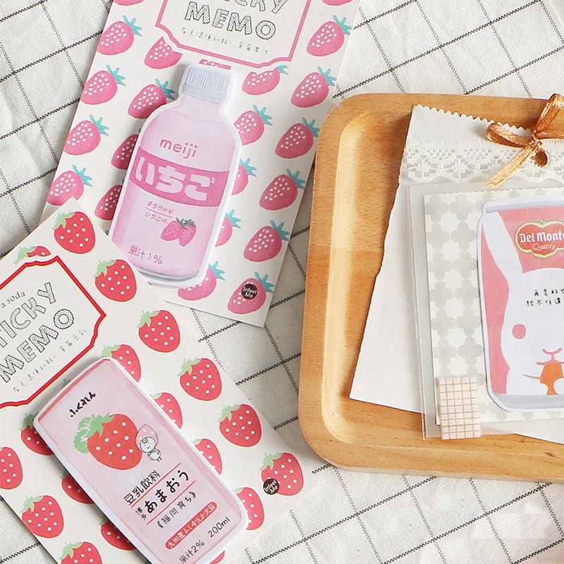Маленькая жаждущая серия Kawaii Sticky Notes креативный офисный декор памятка Pad доставка