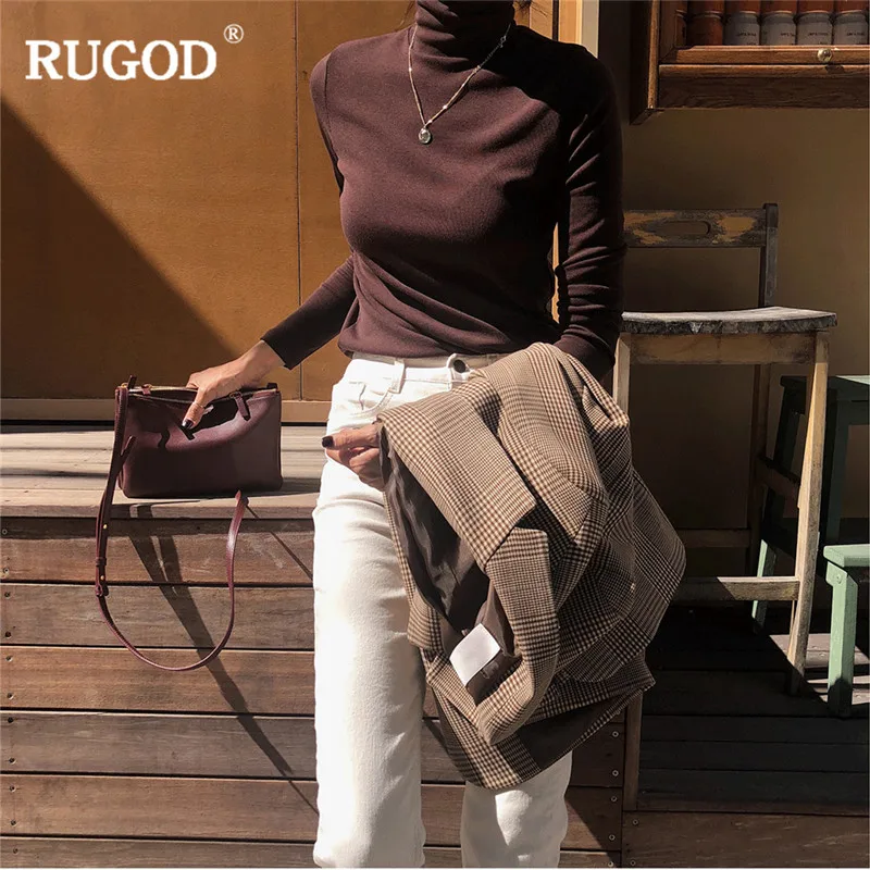 Женский блейзер в клетку RUGOD винтажный Однобортный с длинным рукавом для офиса