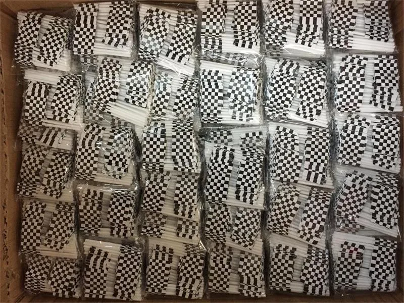 Мини Гонки бумажный флаг Пластиковая Палочка 48 шт. пищевой Обеденный торт