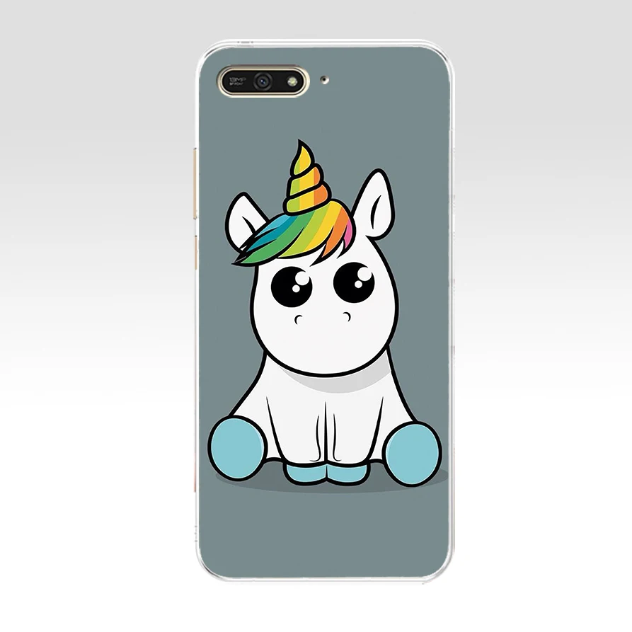 151SD полный единорог на радуге Jetpack Мягкий Силиконовый ТПУ чехол для huawei Honor 7c 7x 7a pro