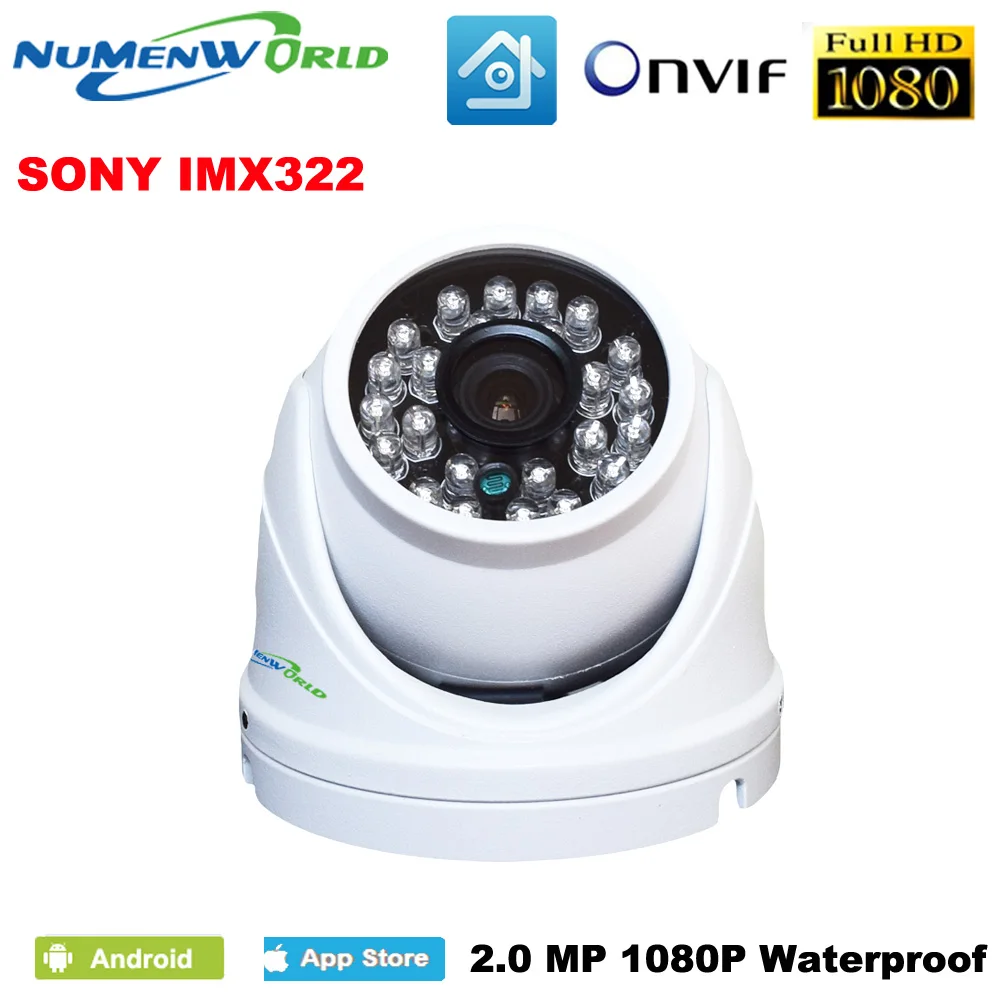 Мини IP камера 1080p наружная сеть Водонепроницаемая домашняя безопасности 2.0MP Onvif 24