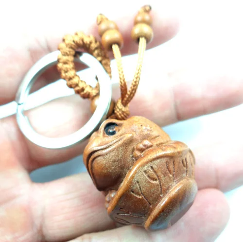 Трехмерная гравировальная цепочка для ключей из красного дерева Реалистичная