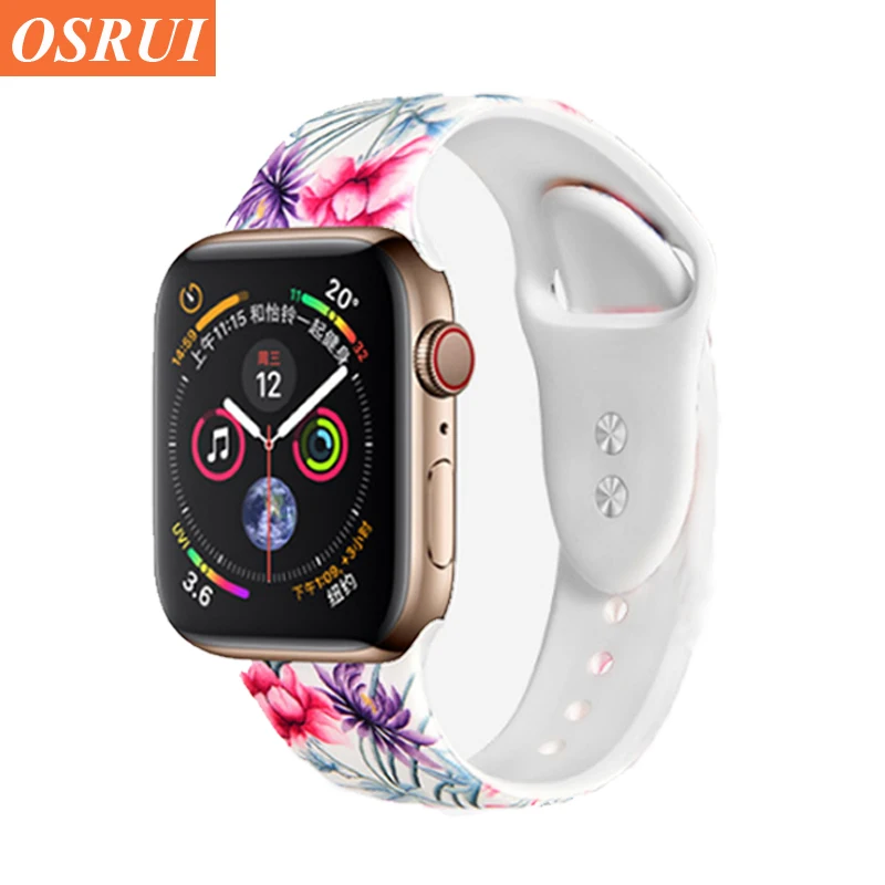 Силиконовый ремешок для apple watch band 4 44 мм 40 correa aplle 42 38 спортивный браслет наручные