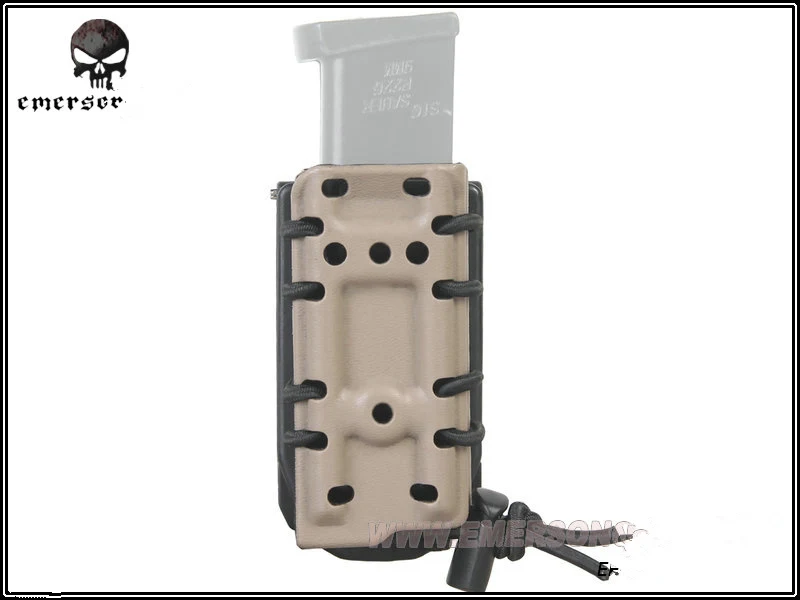 DE EmersonGear g-код стиль скорпион пистолет Маг Один Подсумок 9 мм Перевозчик для Molle/ремень подсумок - Цвет: DE