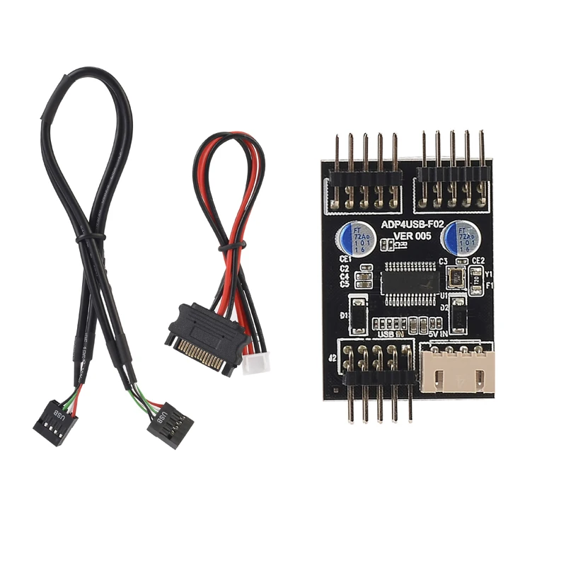 9-контактный USB-разъем от 1 до 2 USB-удлинитель usb-хаб USB2.0 разъем адаптер усилитель