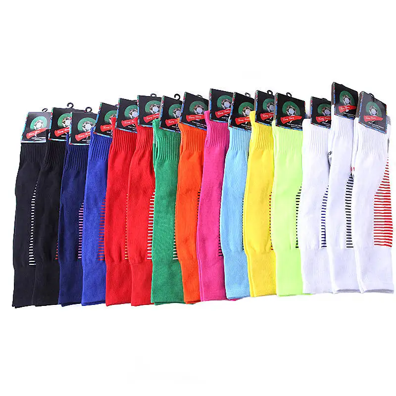 1 пара детские футбольные полосатые Противоскользящие носки Дышащие Высокие